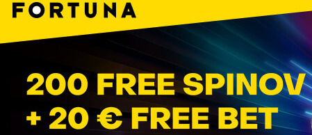 Fortuna bonus 200 free spinov
