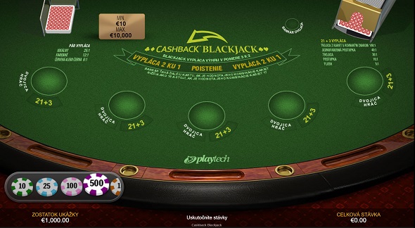 Cashback Blackjack vo Fortune