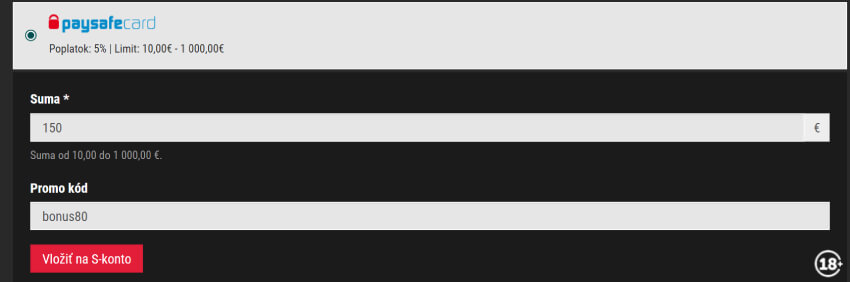 SynotTip promo kód ku&nbsp;vkladu na&nbsp;free spiny