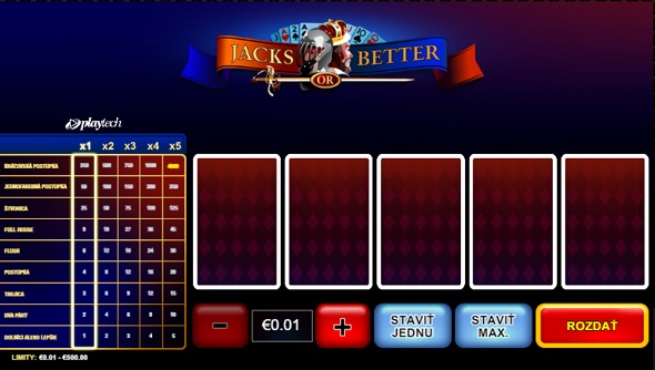 Jacks or Better vo Fortuna kasíne