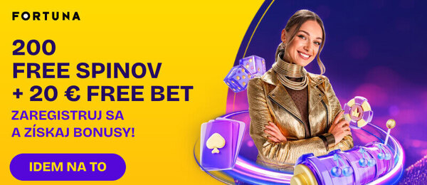 Fortuna bonus 200 free spinov