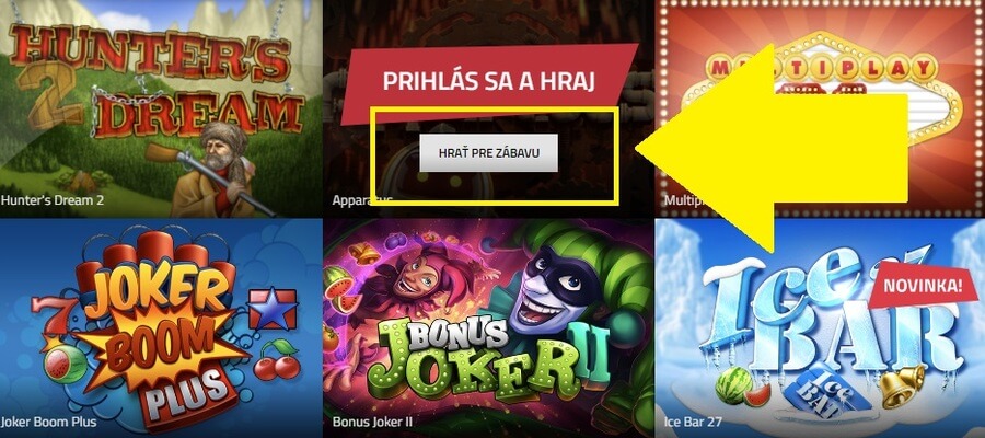 Automaty zdarma v Betor online casine SK