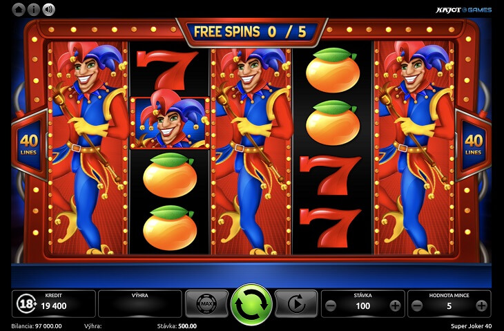 Automat online za peniaze Super Joker 40