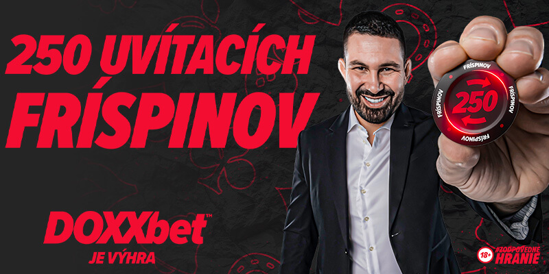 DOXXbet 250 free spinov za&nbsp;registráciu