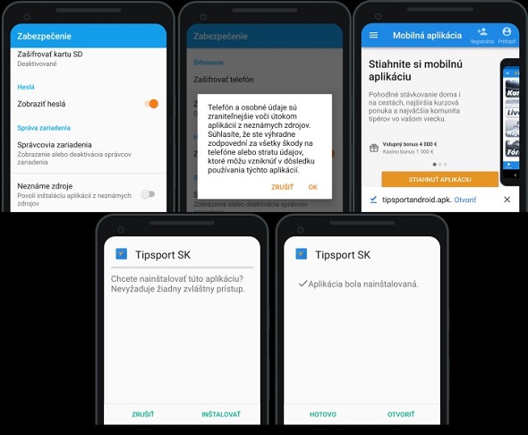 Tipsport aplikácia Android 7.0 a starší stiahnutie