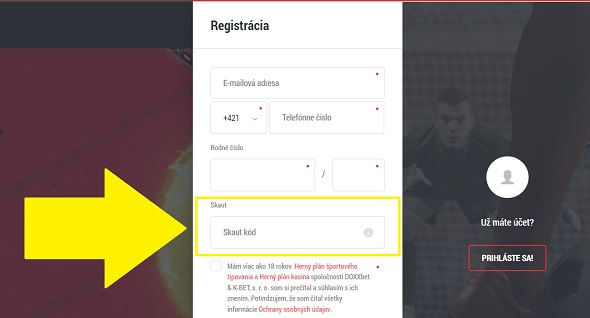 Doxxbet Skaut kód o free spins a voľnú stávku