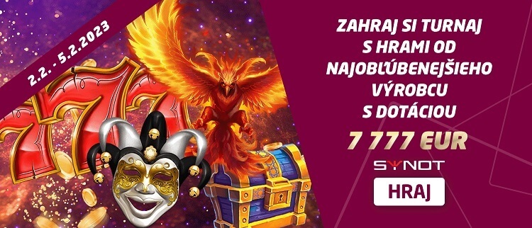 Synottip casino turnaj na SYNOT automatoch