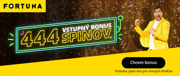 Fortuna vstupný bonus 444 free spinov