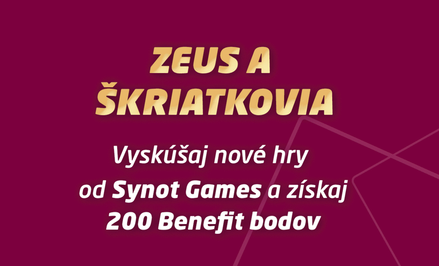 SYNOT TIP Nedeľný bonus Zeus a&nbsp;Škriatkovia BENEFIT BODY