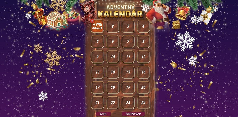 Adventný kalendár pre Synottip casino a stávkovú kanceláriu