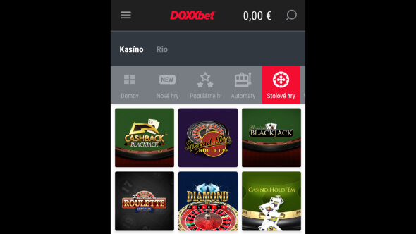 DOXXbet mobilná aplikácia