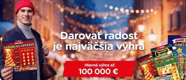 Vianočná lotéria – žreb od Tiposu pre roky 2025-2026.