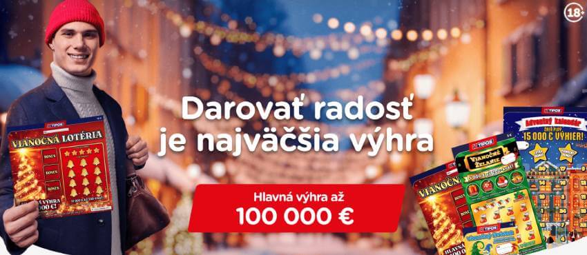 Vianočná lotéria – žreb od Tiposu pre roky 2025-2026.