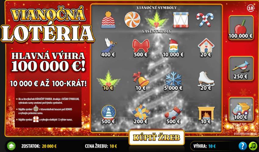 Vianočná lotéria – online žreb od Tiposu