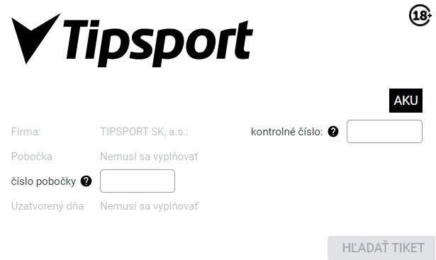 Tipsport kontrola tiketu a overenie tipu