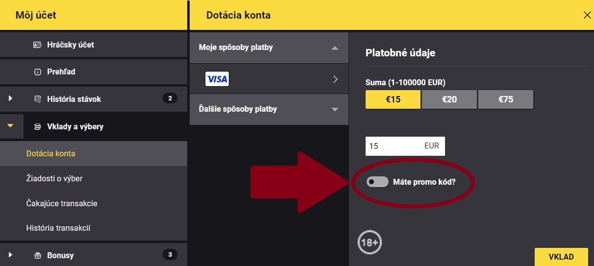 Fortuna promo kód na vklad
