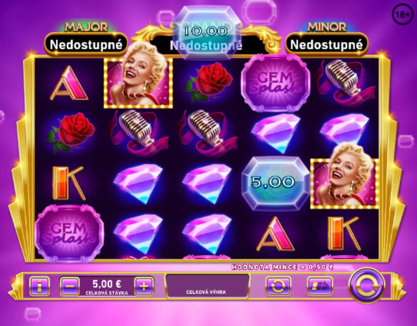 Fortuna automat Gem Splash: Marilyn Monroe