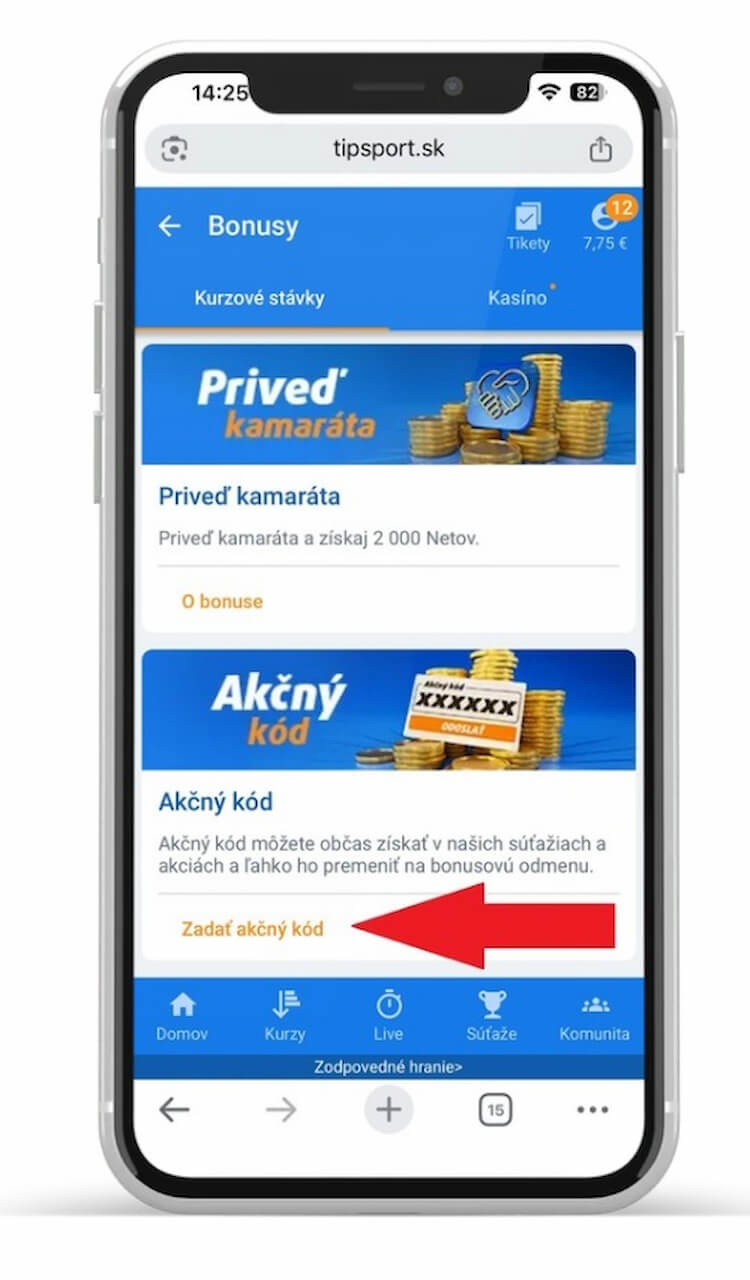Tipsport kód na&nbsp;Nety