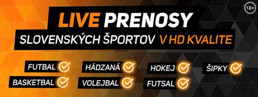 Niké TV live prenosy slovenských súťaží