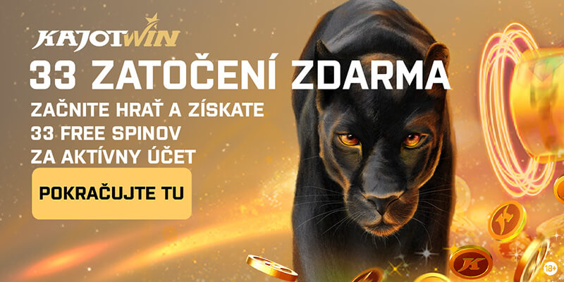 Kajot Win bonus 33 spinov