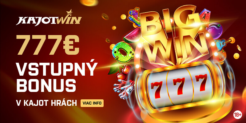 Kajot Win vstupný bonus 777 Eur
