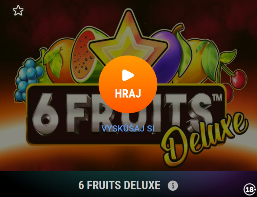 Niké Šťastné koleso – hrací automat 6 Fruits Deluxe