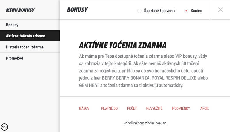 Doxxbet bonusy - Aktívne točenia zdarma