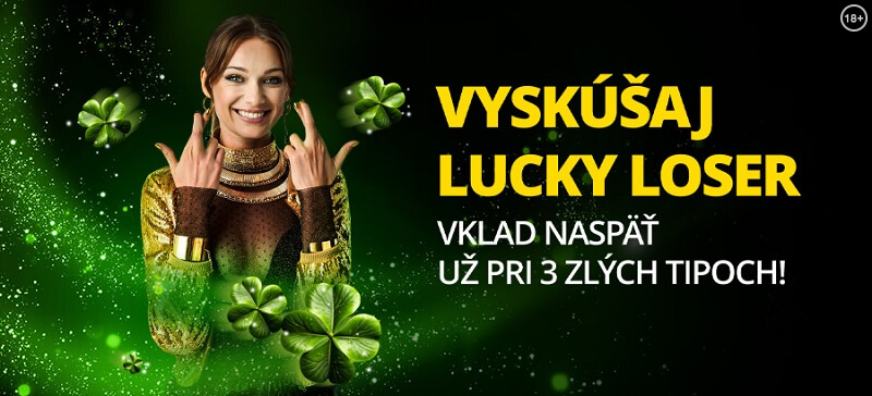 Lucky Loser v stávkovej kancelárii Fortuna o cashback