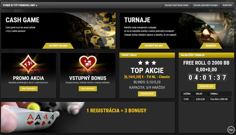 Online pokerová herňa v SynotTip
