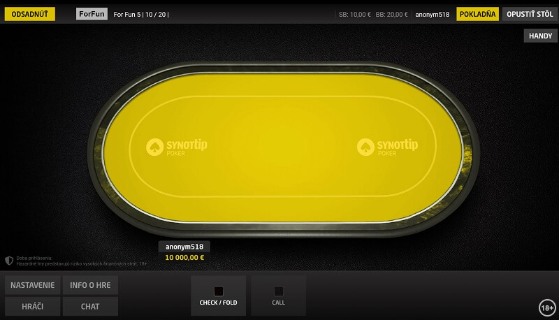 Vyskúšajte Synottip poker dnes