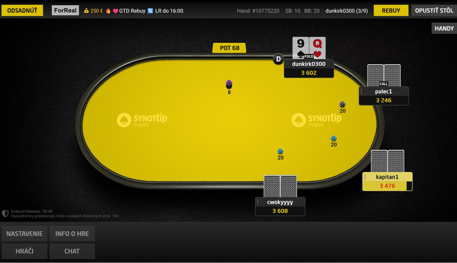 Pokerový turnaj v&nbsp;SYNOTtip