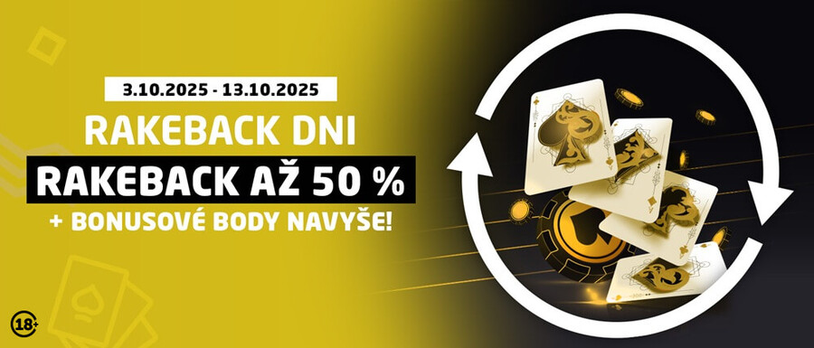 Októbrové Rakeback dni v SYNOT TIP