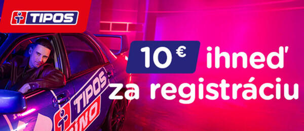 Tipos 10 eur za registráciu
