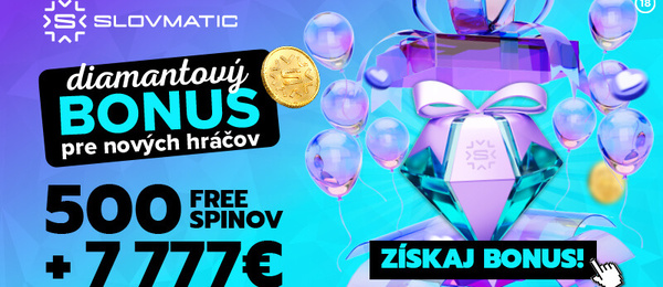 Slovmatic bonus za registráciu bez vkladu
