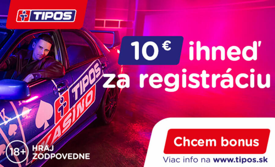 Tipos vstupný bonus 10 eur zdarma