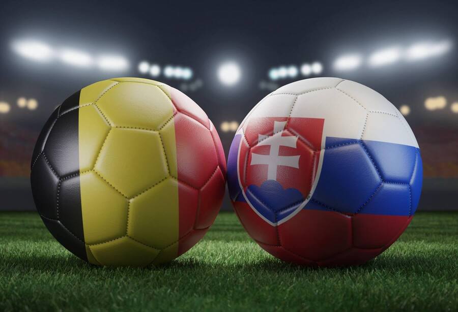 Belgicko vs. Slovensko na ME vo futbale 2024.