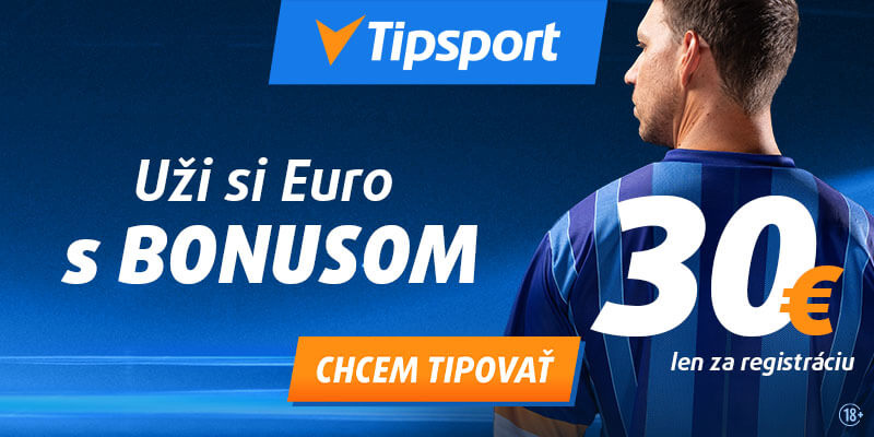 Stavte si v Tipsporte s bonusom 30 eur.