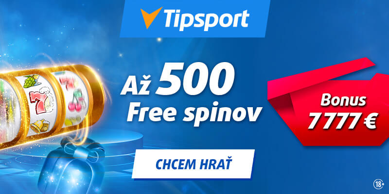 Najlepšie online kasíno na Slovensku Tipsport vám dá až 500 free spinov za registráciu.