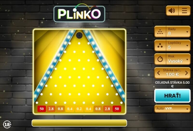 Fortuna Plinko hra