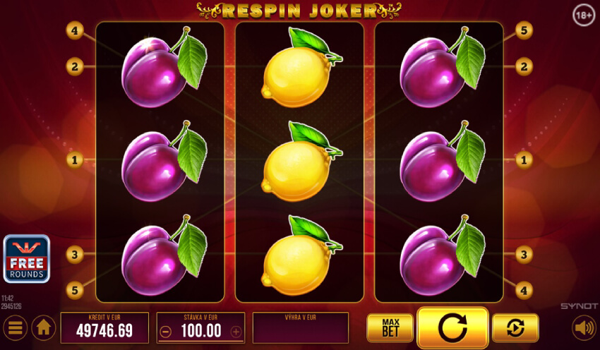 Hrací automat Respin Joker od Synot Games