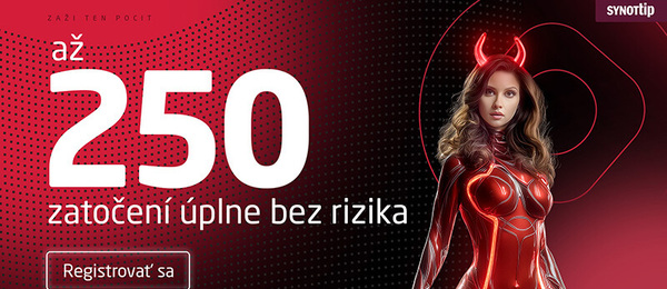 SynotTip bonusy za registráciu