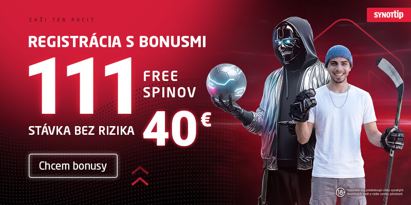 SYNOTtip bonus za&nbsp;registráciu