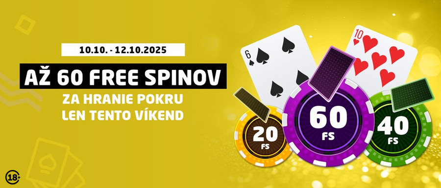 Free spiny za hranie pokeru v SYNOT TIPE