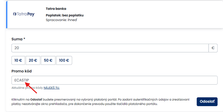 Tipos promo kód na&nbsp;bonus za&nbsp;registráciu