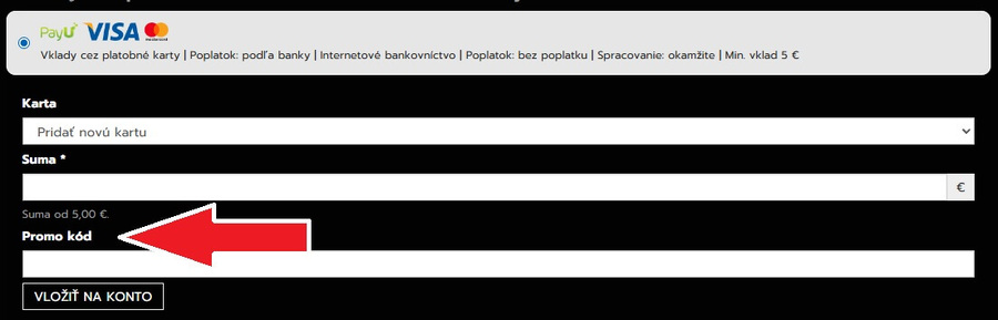 Slovmatic promo kód na&nbsp;free spiny za&nbsp;registráciu