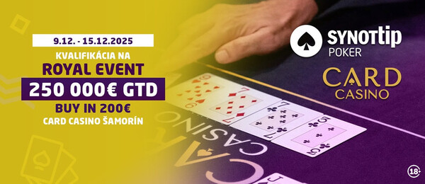 Kvalifikácie na turnaj prebiehajú v SYNOT TIPE