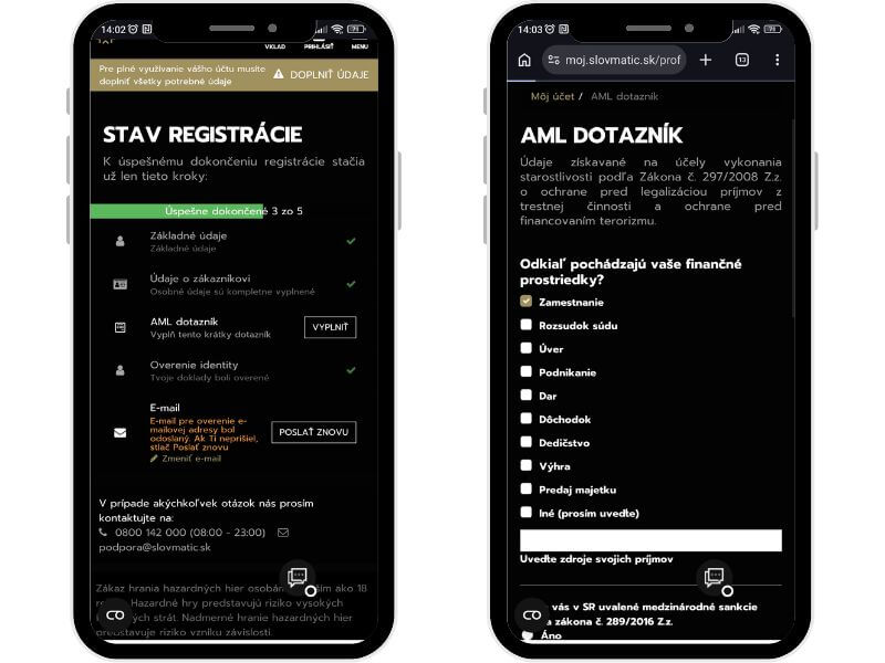 Slovmatic prihlásenie