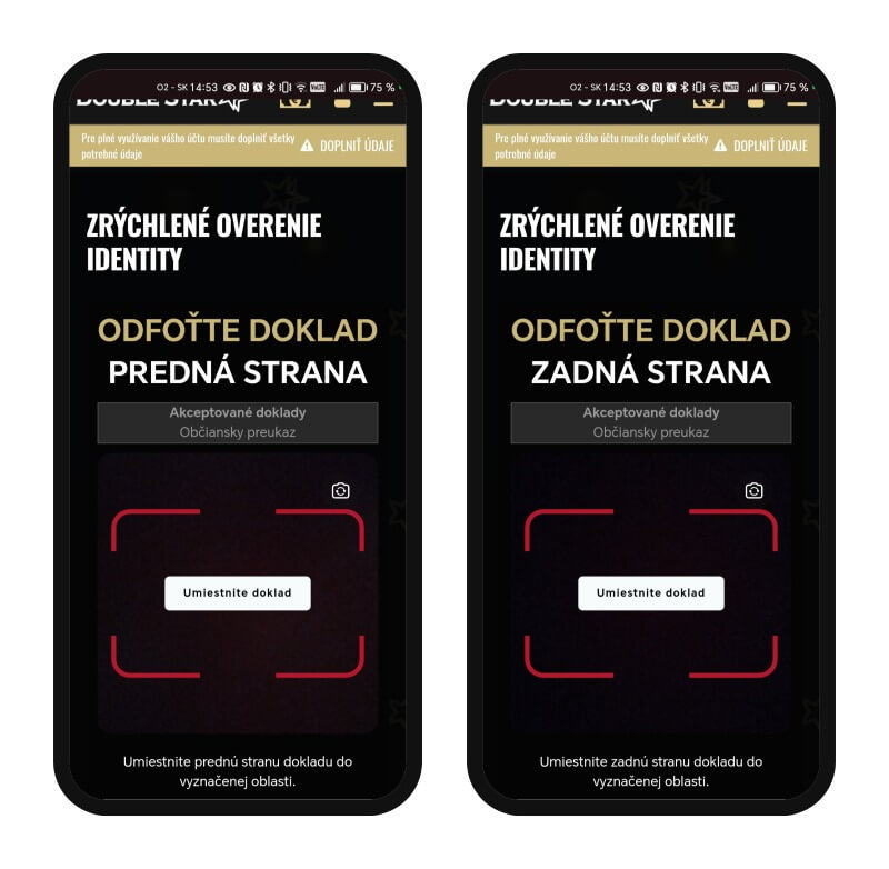 Overenie prvého dokladu